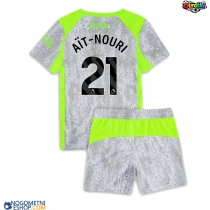 Otroški Nogometni dresi Manchester City Rayan Ait-Nouri #21 Tretji 2025-26 Kratek Rokav (+ Kratke hlače)